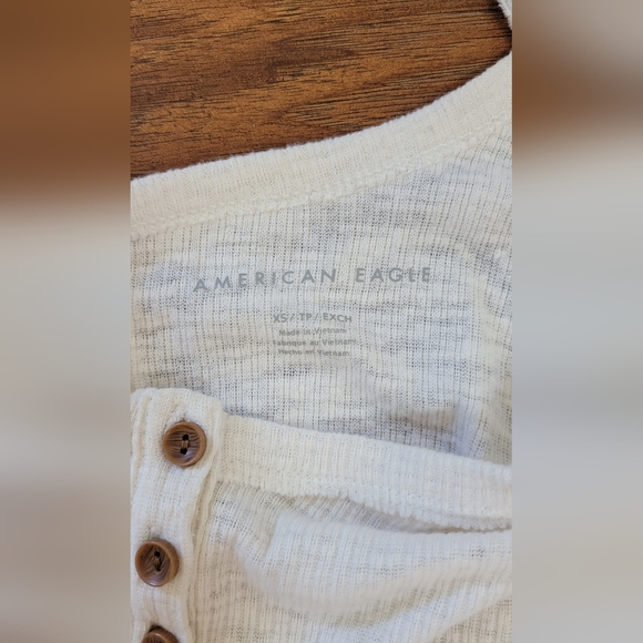 American Eagle Boho Bohemian Off White Flowy Tank Top Size XS - Picture 3 of 7